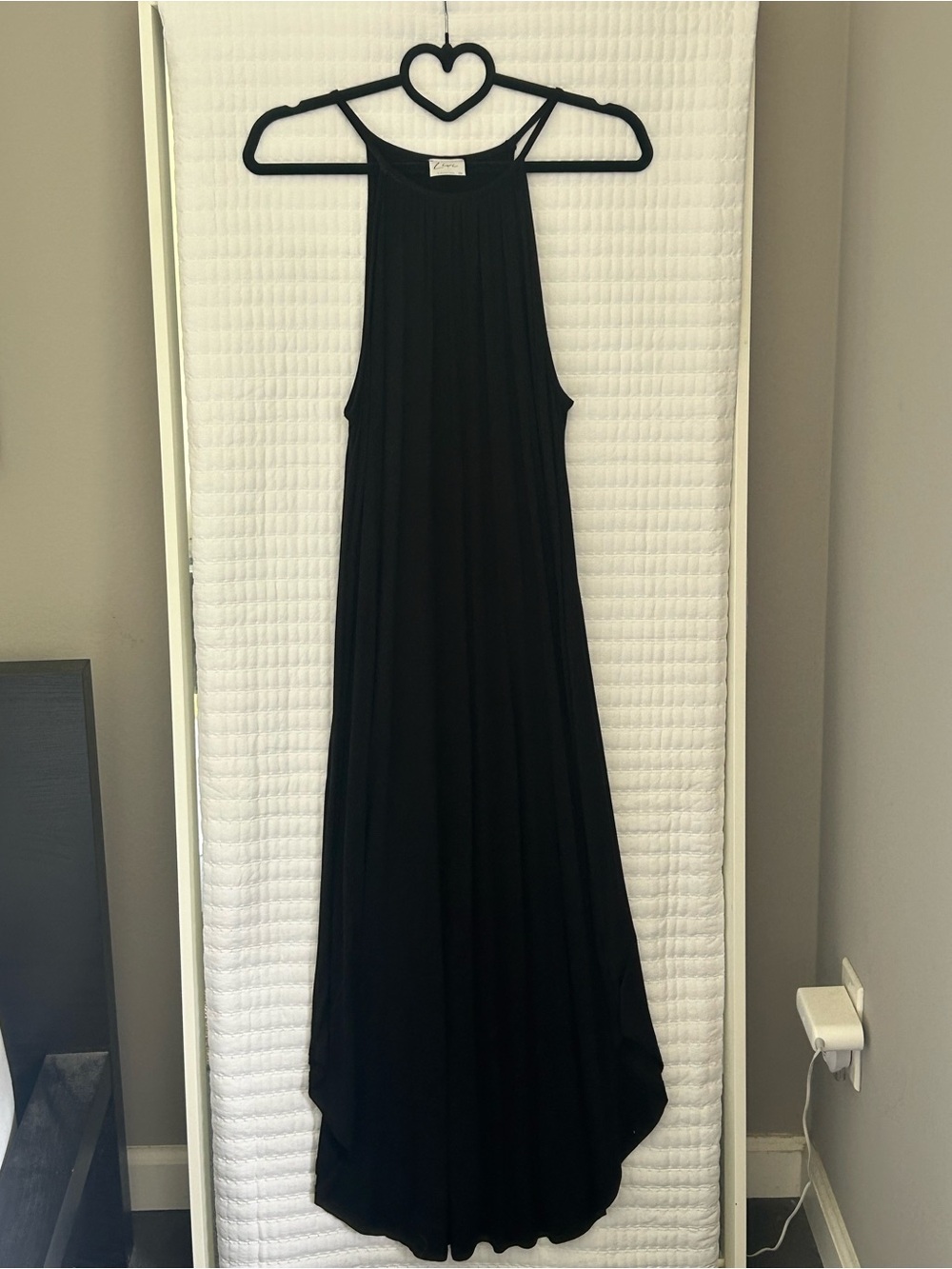 Livi by Olivia Rae Black High-Neck High-Low Maxi Dress